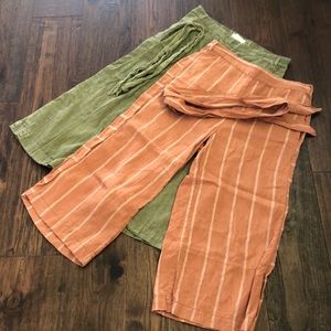 Anthropologie Linen Pants Bundle